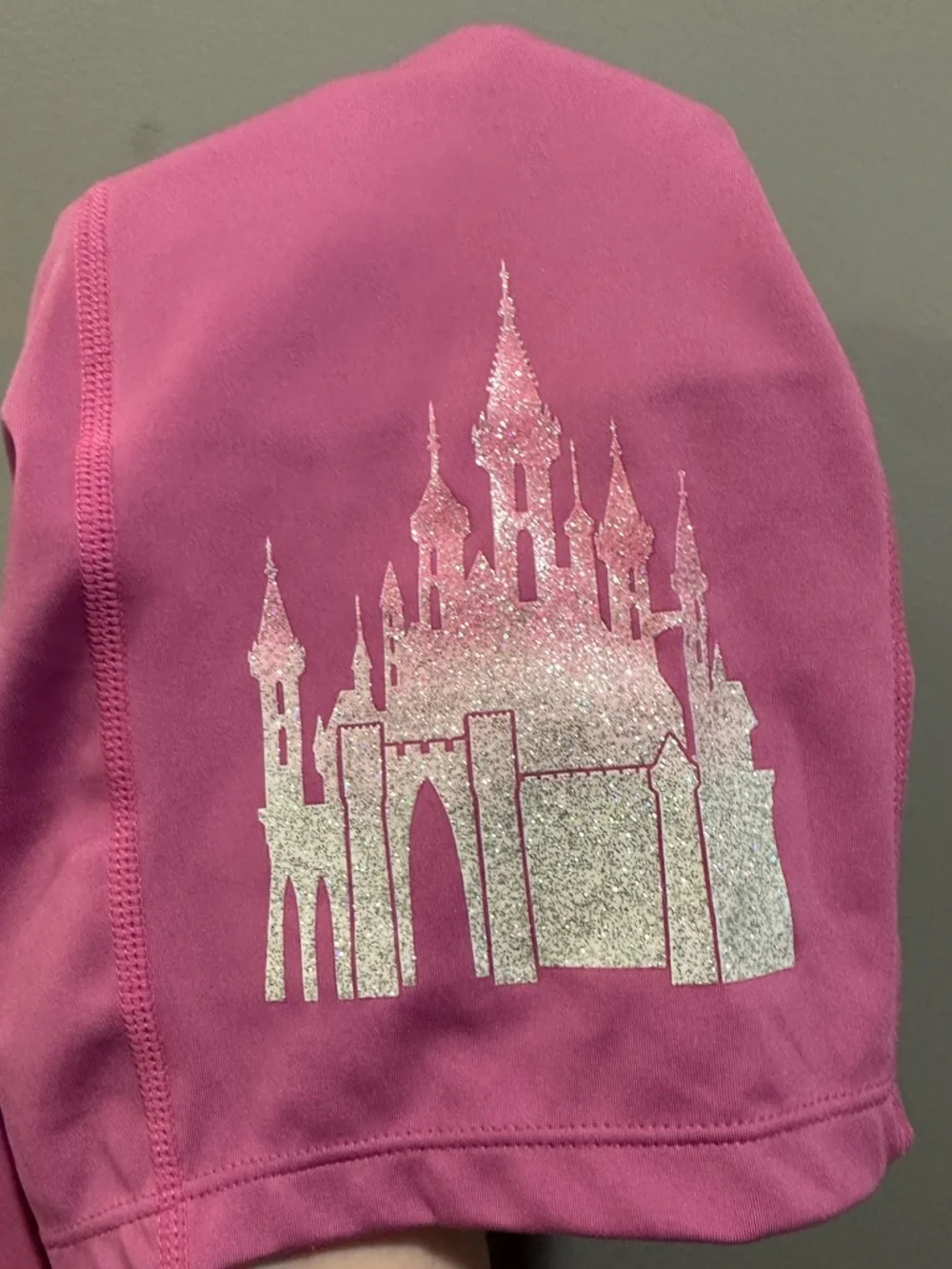 Disney Fantasyland Castle Bike Shorts Size XL Pink - Picture 4 of 5